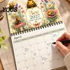 Office Schedule Planning Tool 2027 Bee Themed Desktop Calendar, Spiral Binding And Thickened Cute Illustration Stationery Paper Planner, Decorative