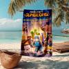 Custom Name Ultra-Soft Beach Towel with Minecraft Theme,Ideal for Pool - Camping, Diving - Perfect Travel Essential, Vibrant Beach Towel.