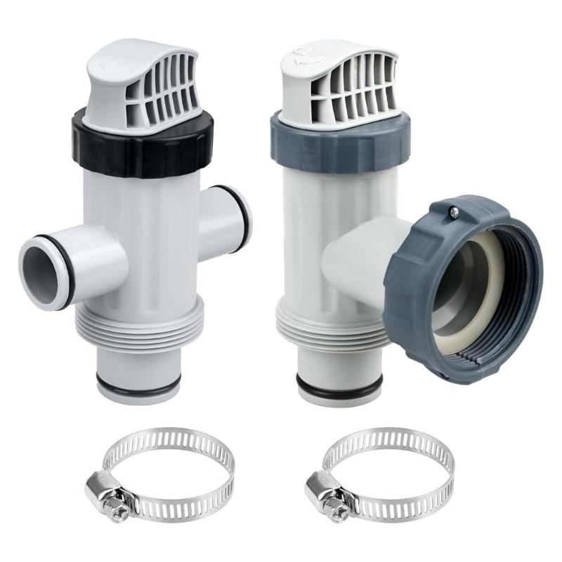 

Pool Hose Plunger Valved Kit for Above Ground Swimming Pool Plunger Valved Replacement Parts for Filter Circulation 1