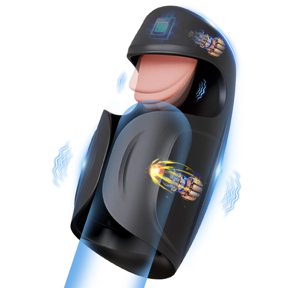 Masturbatore Esercitatore Stimolatore Glande Massaggiatore Allenatore Ritardo Picchiettare Pizzicare Vibrazione Stroker Pene Giocattoli Sessuali Per Uomini 18+