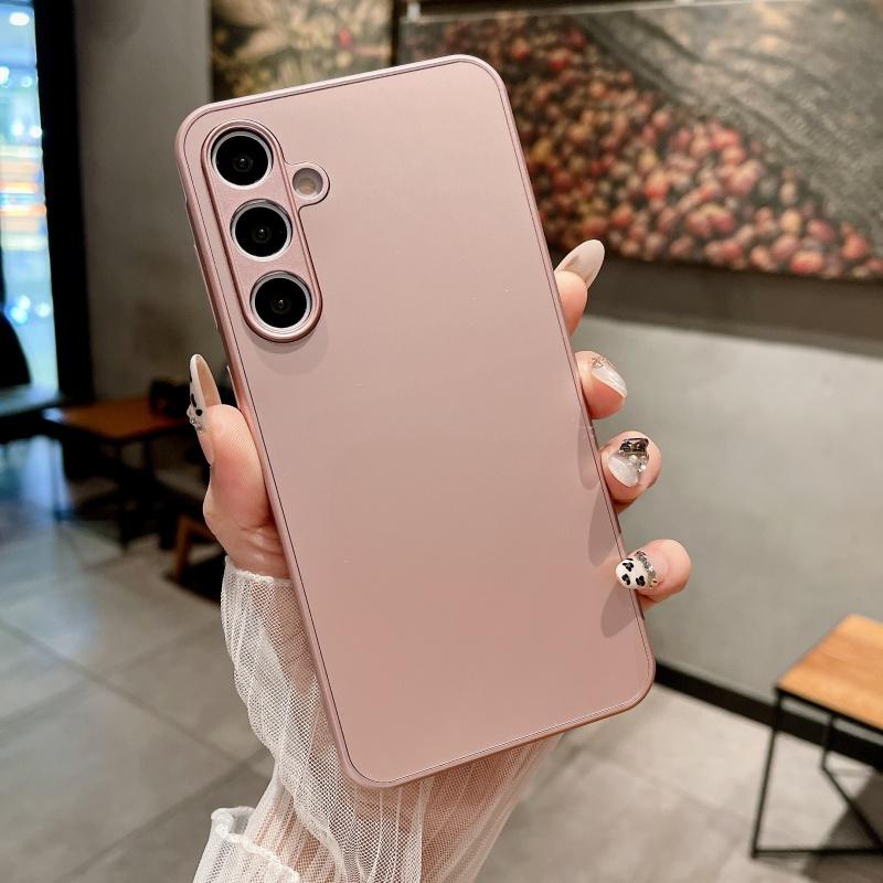Matte Glass Case For Samsung S25 S24 S23 S22 S21 S20 FE S10 Note 10 Plus 20 Ultra A73 A72 A71 A51 A50 A70 A55 A54 A53 A52 Cover