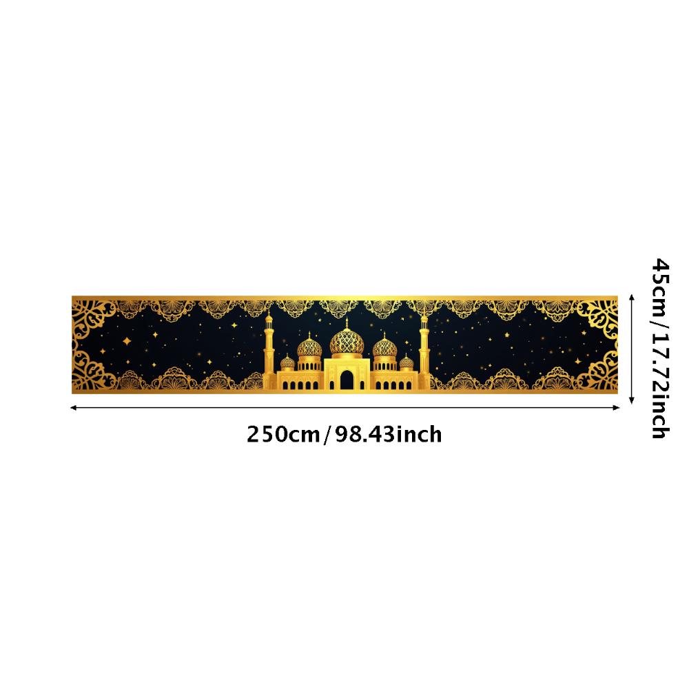 Islamic Mosque Large Tapestry for Ramadan Eid Mubarak Prayer Backdrop Curtains Wall Hanging Decor Muslim Scenic Banner
