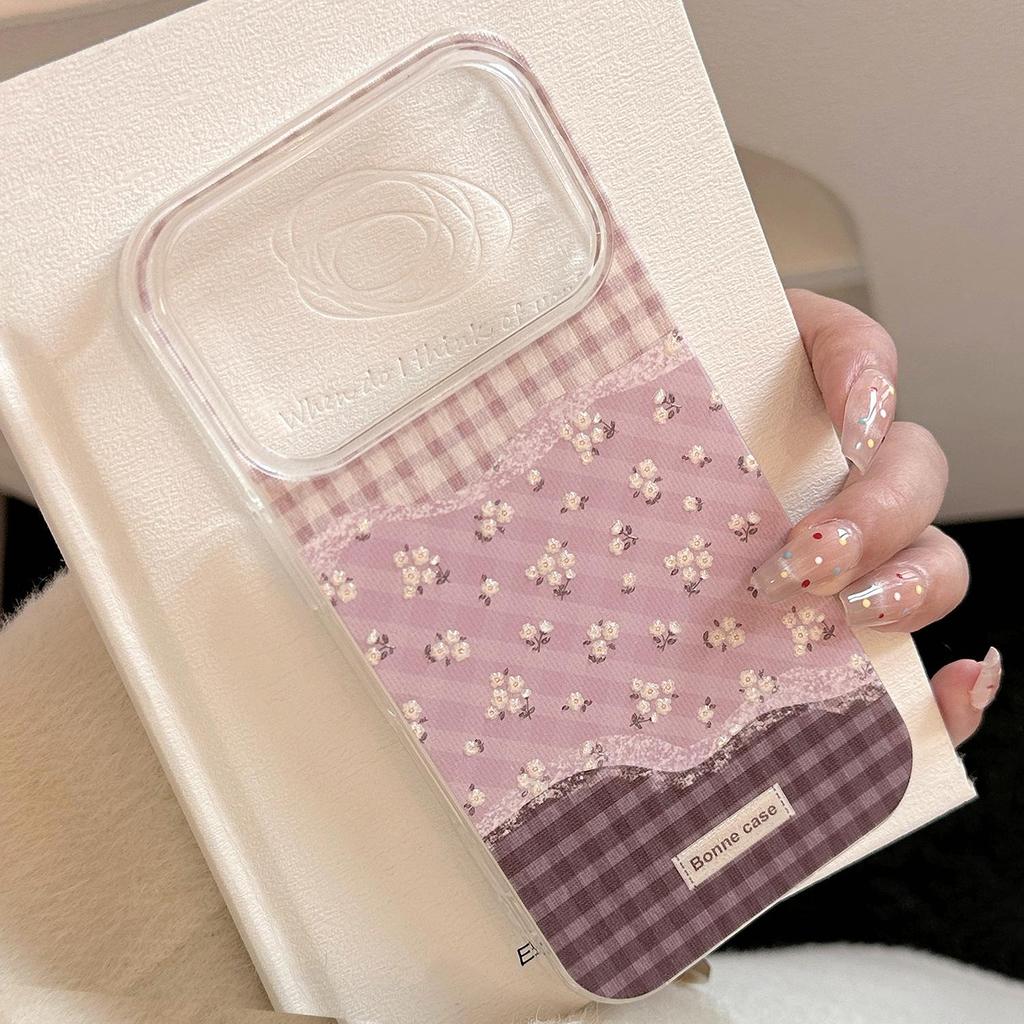 Purple Patchwork Floral Phone Case for iPhone 17 and iPhone 17 Pro Max