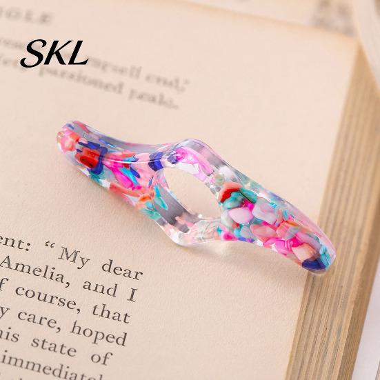 Reading Aid Tool Thumb Book Page Holder for Reading, Glitter Stone Piece Ring Holder, Opener Bookmark Students Lovers Clip