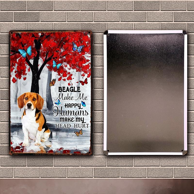 [ Wellcraft ]  Beagle Dog Are My Friend Beer Coffee Bath Shop Art Metal Tin Sign Wall  Poster Iron Painting Pub D-12 20*30 CM