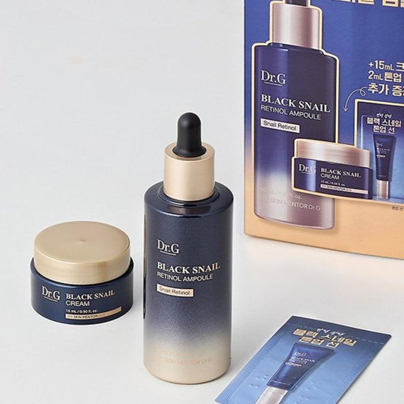 [Dr.G] Black Snail Retinol Ampoule 50ml (+15ml Cream, 2ml Tone-up Sun Free)