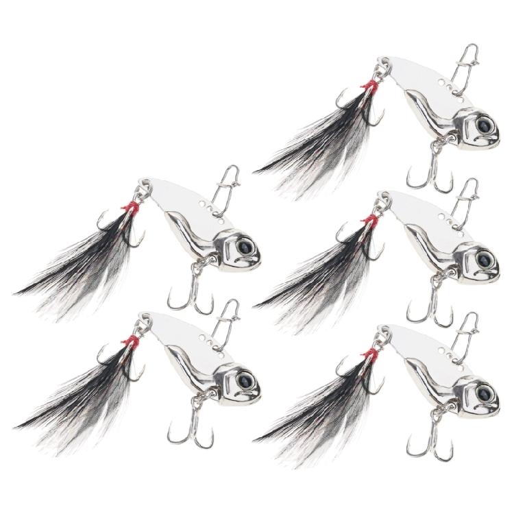 

5Pcs Metal Jig Spoon Lure Crankbait Artificial Hard Baits Wobbler Trolling Swimbait Fishing Accessory Easy to Use серебряный