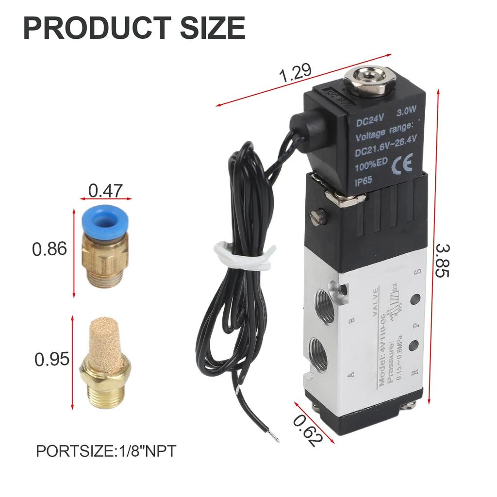Pilot-operated Design DC24V Valve Easy To Install Pressure Range 0-0.8 MPa For Quick Control Efficient Air Flow Control Valve