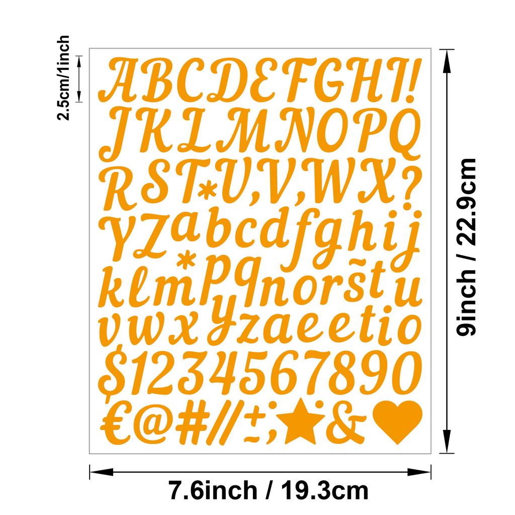 1 Inch Handwritten Letter Sticker Sturdy Multicolor Gift DIY Diary Hand Account English Alphanumeric Sticker