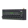 10 Channel Mixer with RGB Light Low Noise Stereo Mono Switching Line Audible Mixer 1 4 TRS TS for Stage Recording