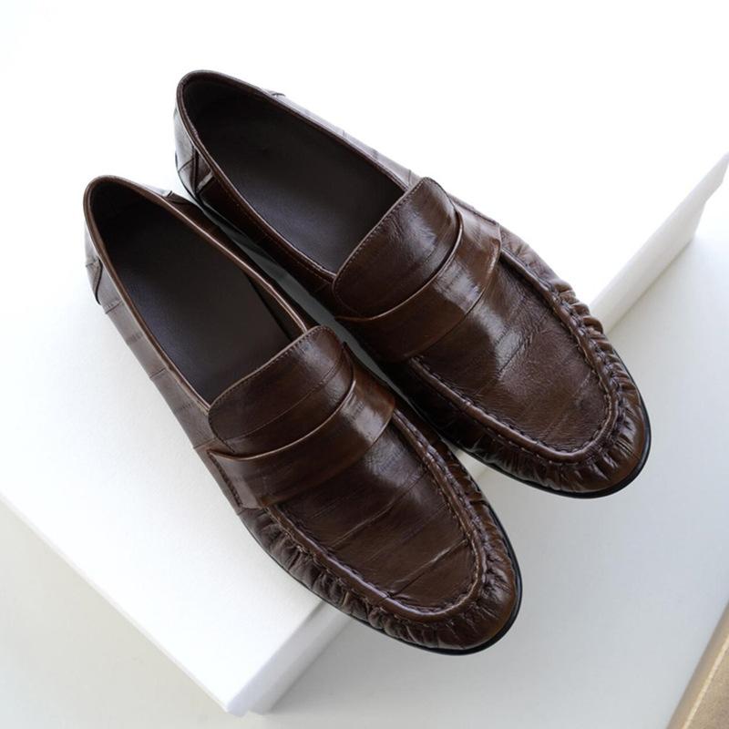 2025 neue französische Retro Aal Ein-Pedal Slipper Japanische JK Schuhe flache Einzelschuhe Damen britische kleine Lederschuhe