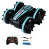 RC Stunt Car Double Sided Tumbling Rotating 2.4GHz Waterproof USB Rechargeable Kids Amphibious RC Car Toy 3.7V Blue