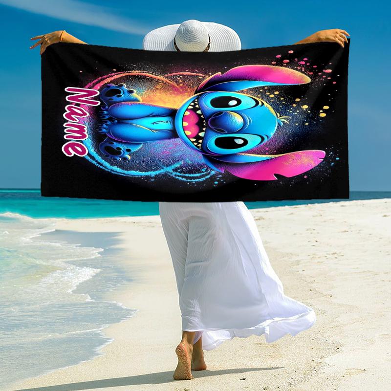 Personalized Angel Stitch Book Beach Towel Microfiber Beach Towel Thin Absorbent for Beach Swimming Yoga Bath Sports. 0910308