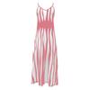 LYRIA Sexy Sleeveless Dress Women Black White Stripe Printed Long Dresses Summer Casual Vacation Party Dress Robe