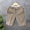 Men's Summer Plus Size Thin Casual Business Shorts Slim Straight Shorts