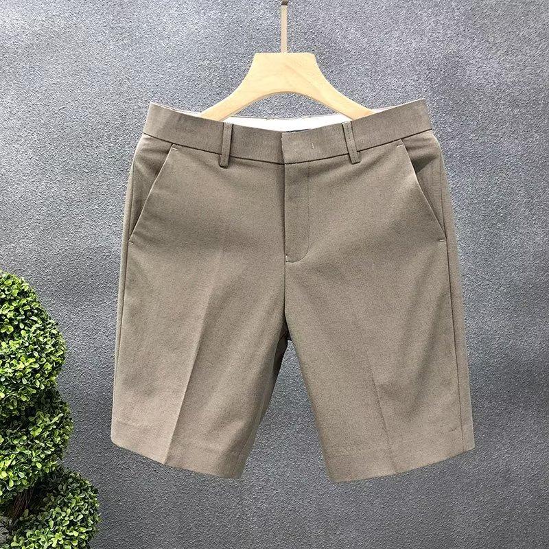Men's Summer Plus Size Thin Casual Business Shorts Slim Straight Shorts