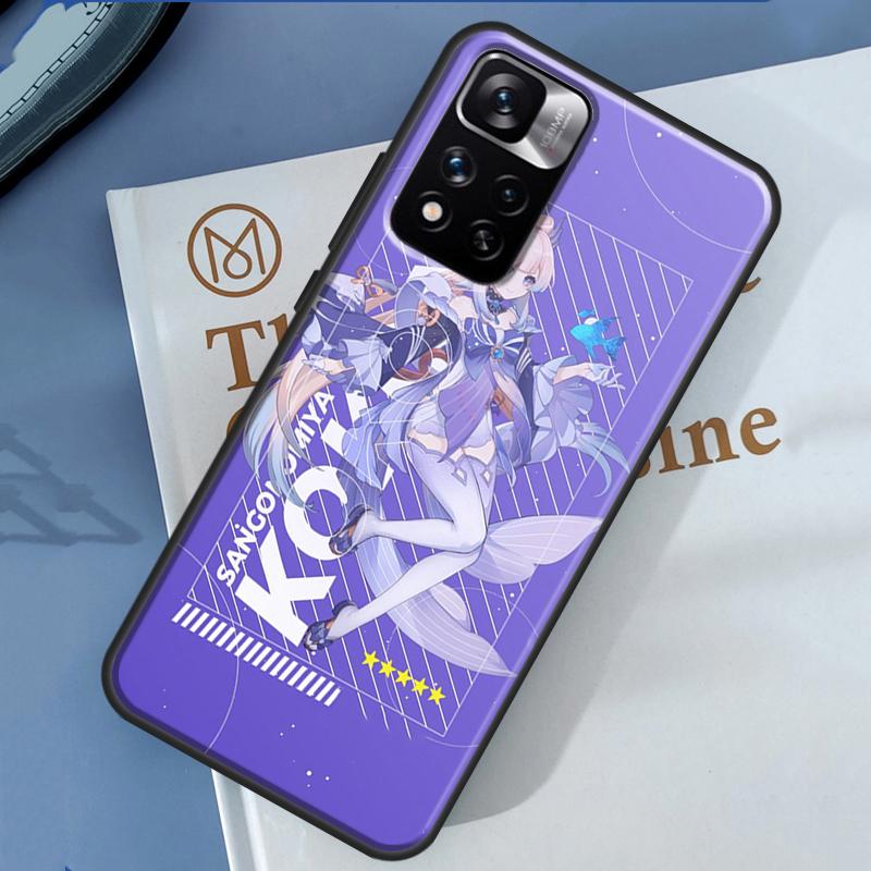 Genshin Impact Sangonomiya Kokomi Hülle Für Xiaomi Redmi 13C 10C 12C 14C Redmi Note 14 13 Pro 12 11 9 10 9S 10S 11S 12S Cover