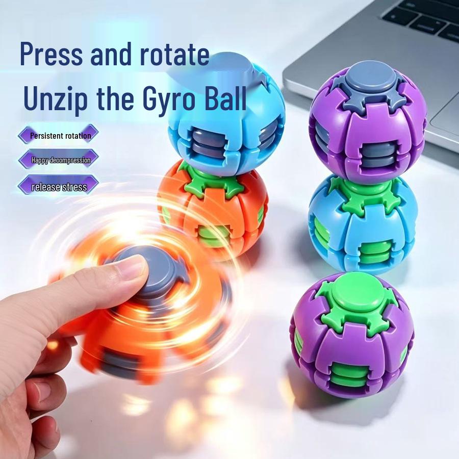 Portable Stress Relief Gyro Ball: Educational Spinning Toy for Relaxation