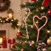 Lifelike Artificial Candy Cane Branches Red Green White Xmas Tree Garland Ornaments  Xmas Decor