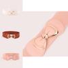 Womens Casual Dress Belt With Faux Leather Material And Hook Closure