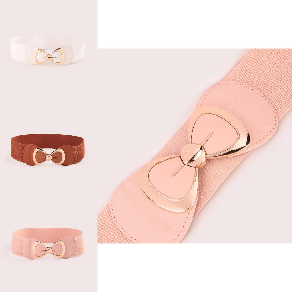 Womens Casual Dress Belt With Faux Leather Material And Hook Closure