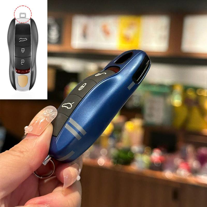 

Car Key Case Multi Colored Track For Porsche Mancan Panamera Cayenne 718 911 Boxster Cayman Key Cover Shell Replacement Kit
