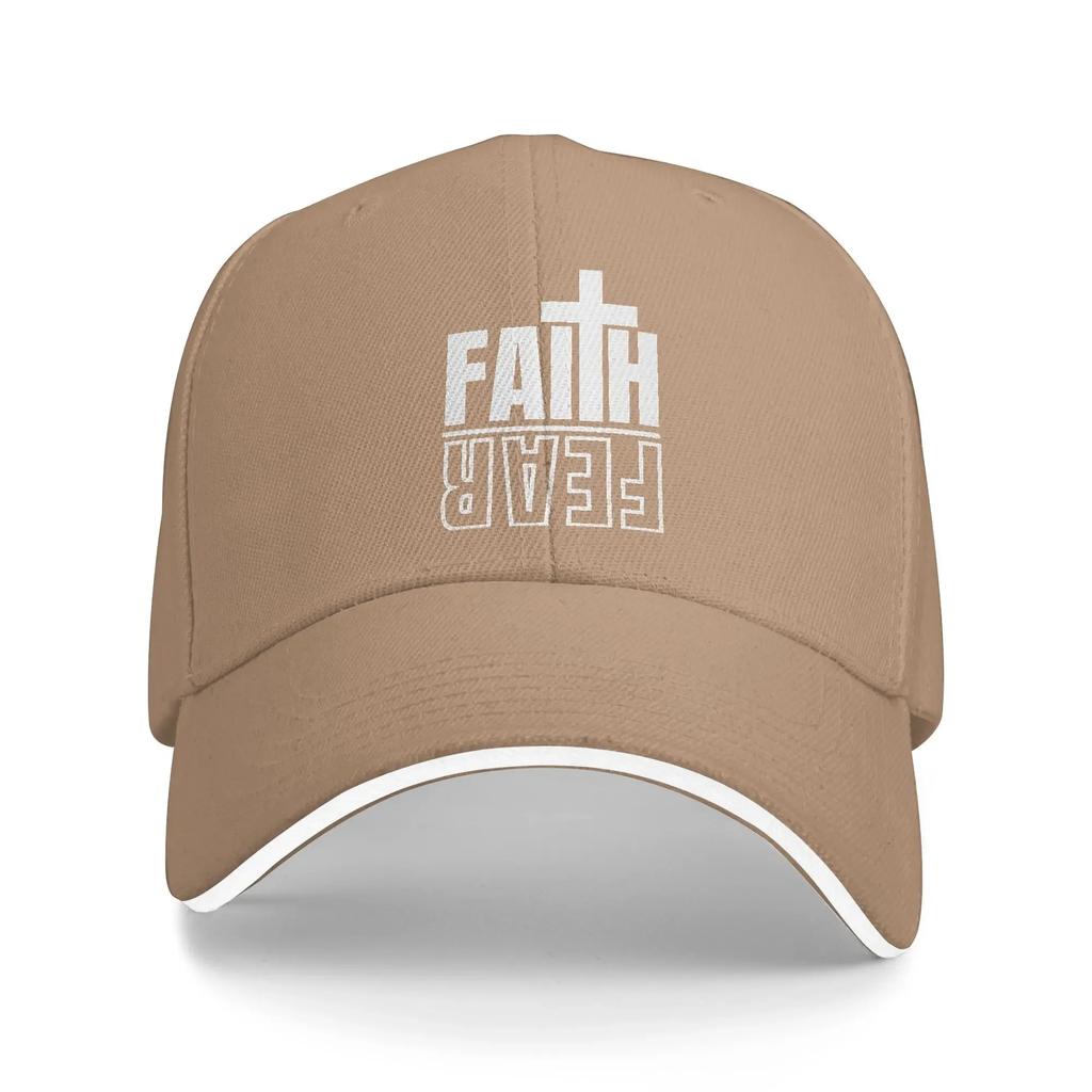 Summer Casual Baseball Cap Christian Faith Over Fear Hiking Fishing Trucker Hat UnisexTeens High Quality  Trendy Baseball Caps