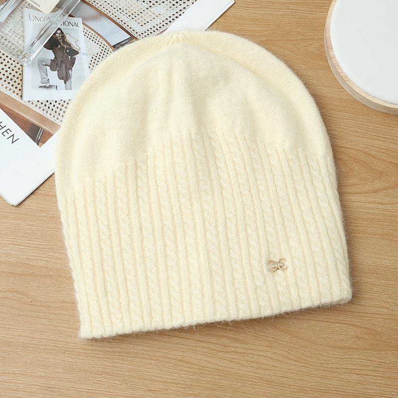 Women Winter Warm Ear Protection Knitted Hat Female Cute Pullover Wool Hat