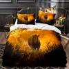 Lion King Queen Duvet Cover Watercolor Animal Bedding Set for Kids Teens Adults Colorful Wildlife 2/3pcs Polyester Quilt Cover