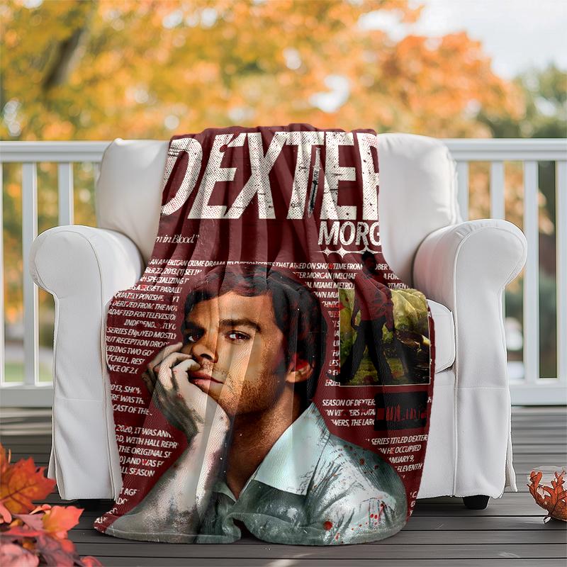 Dexter Flannel Blanket Soft Warm All-Season Throw, Design for Camping, Car Travel, Hiking Sofa, Bed, Office Perfect Gift for Parties