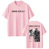 Vintage Washed Dark Souls Gothic Dark Fantasy Soulslike Gaming Merch Gamer Gift Graphic T-shirt Men Women Printed Tee Summer Casual Fashion