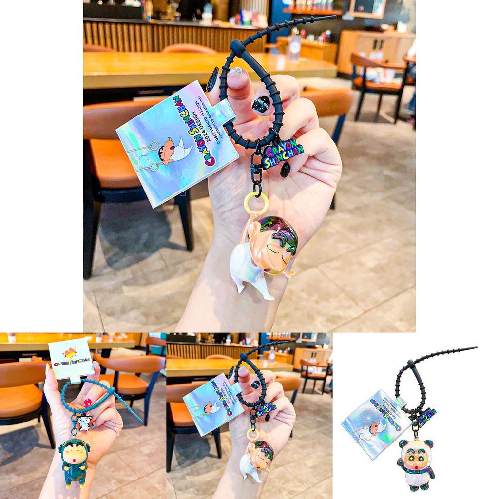 Adorable Crayon Shin-chan Pvc Alloy Keychain Cute Cartoon Pendant For Gifts And Accessories