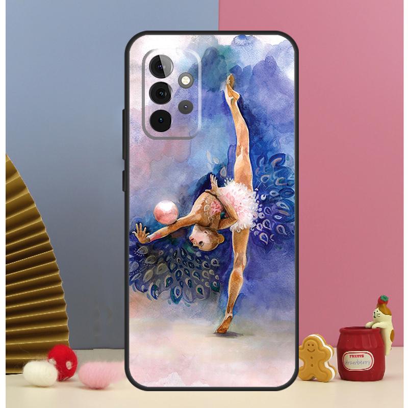 Gymnastics Oil Painting Phone Case For Samsung Galaxy A12 A32 A52 A14 A24 A34 A54 A53 A33 A13 A15 A25 A71 A51 Cover