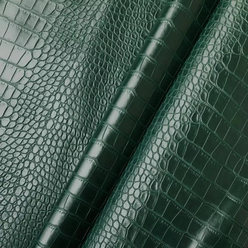 

50 X 138 см глянцевая тисненая крокодиловая текстура искусственная кожа рулон синтетическая кожа ремесленная ткань для обивки своими руками ремесло 50x138cm