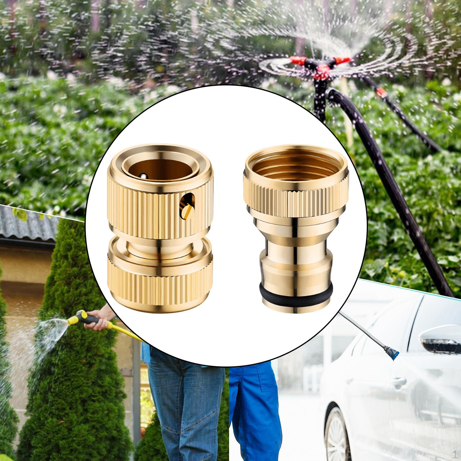 

Garden Hose Fitting Male and Female Supplies Spare Parts Sturdy Quick Disconnect Adapter Thread style A