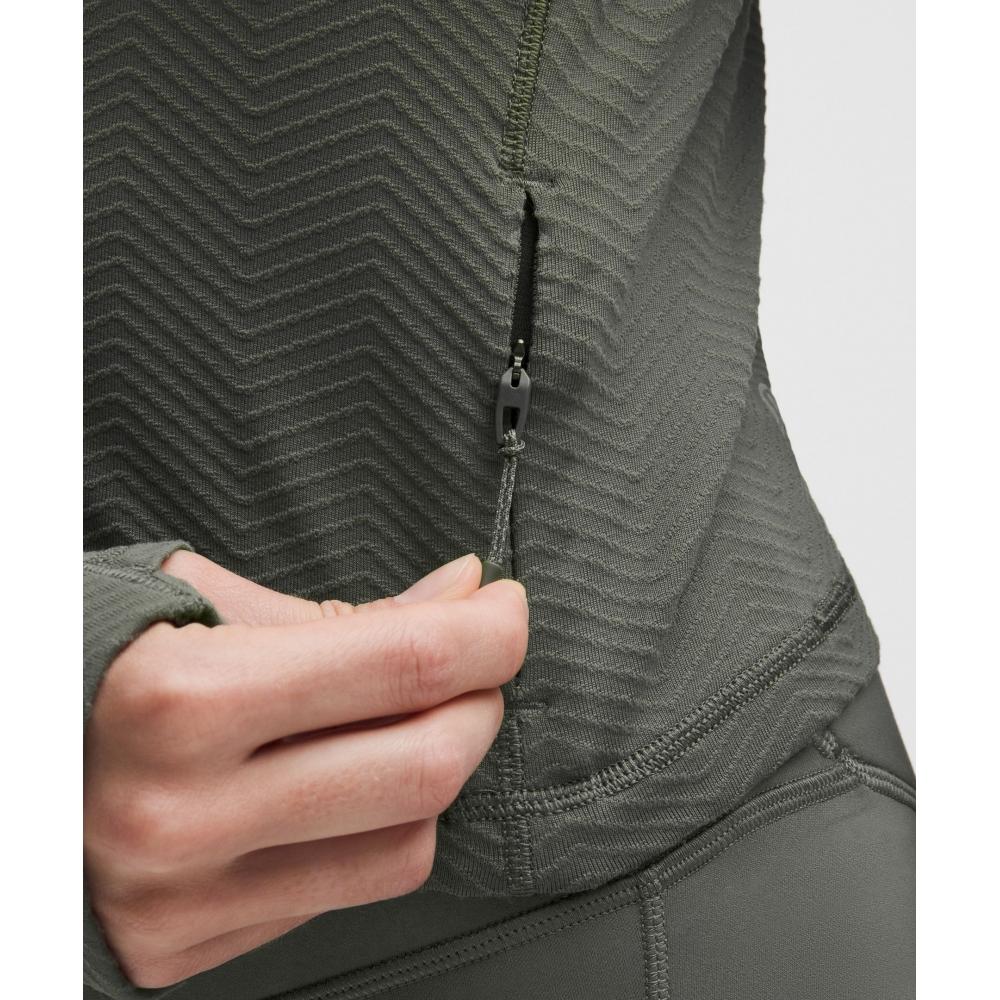 Lululemon It S Rulu Cropped Half Zip  Chevron Updated Palm Deco