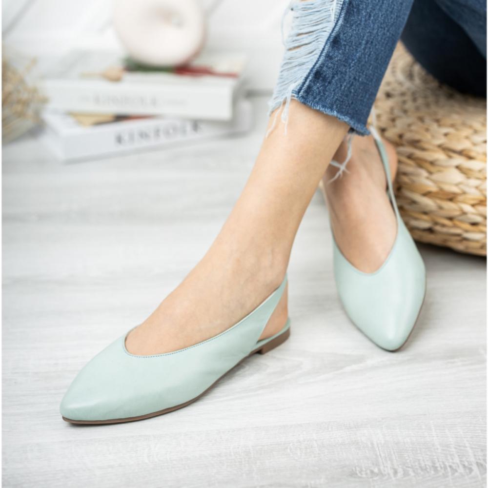 

Синие женские кожаные туфли на плоской подошве из натуральной кожи 36 темно-синий