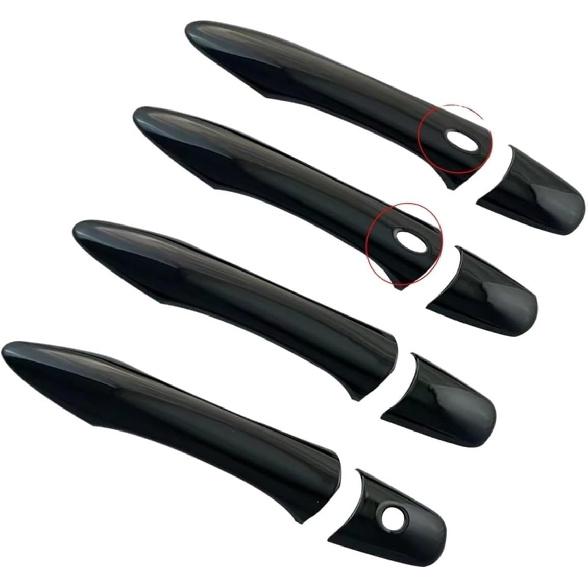 

Compatible for Infiniti M37 M37x M56 M56x M35h 2011 2012 2013 ABS Black Carbon Car Accessory Door Handle Cover Trim Paste Style(Black 2 Smart Hole) Black 2 Smart hole