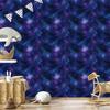 Navy blue and blue watercolor galaxy wallpaper, soft shapes 50x1000