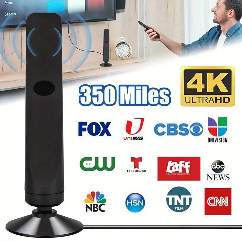 4K1080P HD Šestihranná TV anténa - Výkonný zesilovač signálu, Ultra čistý obraz, Pro chytrou/starou TV - Dlouhý dosah, Široká kompatibilita