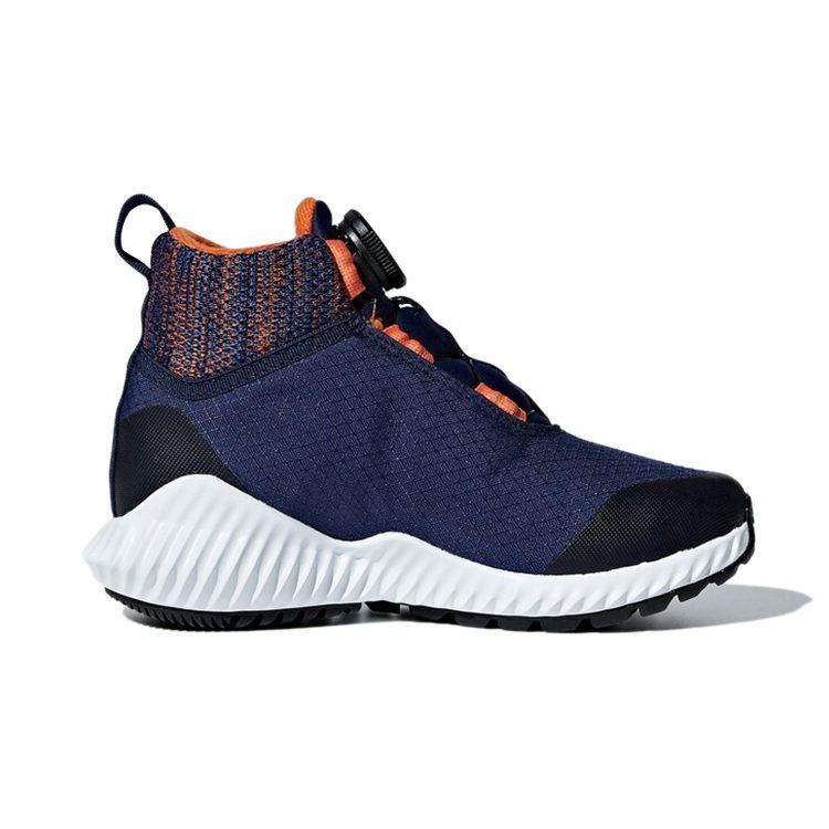 Adidas Fortatrail Boa Wide K Abrasion Resistant High top Kids' Running Shoes Blue Black Kids' CM8492