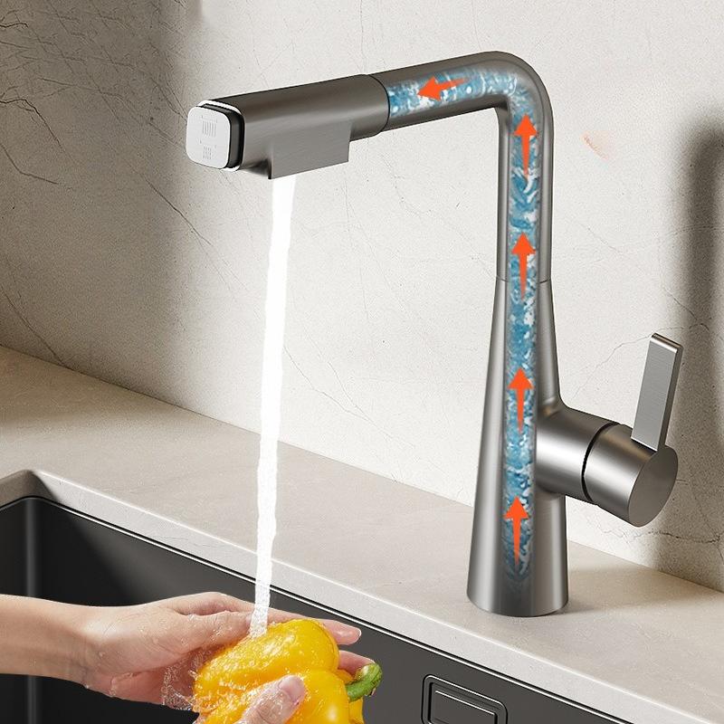 Kitchen Sink Faucet Pull-out Basin Faucets Universal Rotation Laundry Sink Cabinet Faucet Deck Mounted Cold and Hot Water Tap