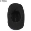 Newest Design Vintage Western Cowboy Hat For Men's 9.5CM Wide Brim Fedora Hat Gentleman Jazz Cowgirl Cloche Church Caps