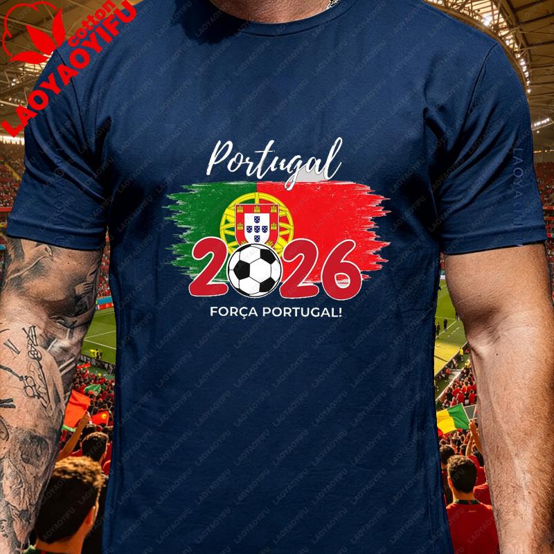 Portugal Quinas Flag Soccer Fan T Shirt Unisex Retro Vintage Football Supporter Casual Streetwear Classic Urban Lifestyle Top