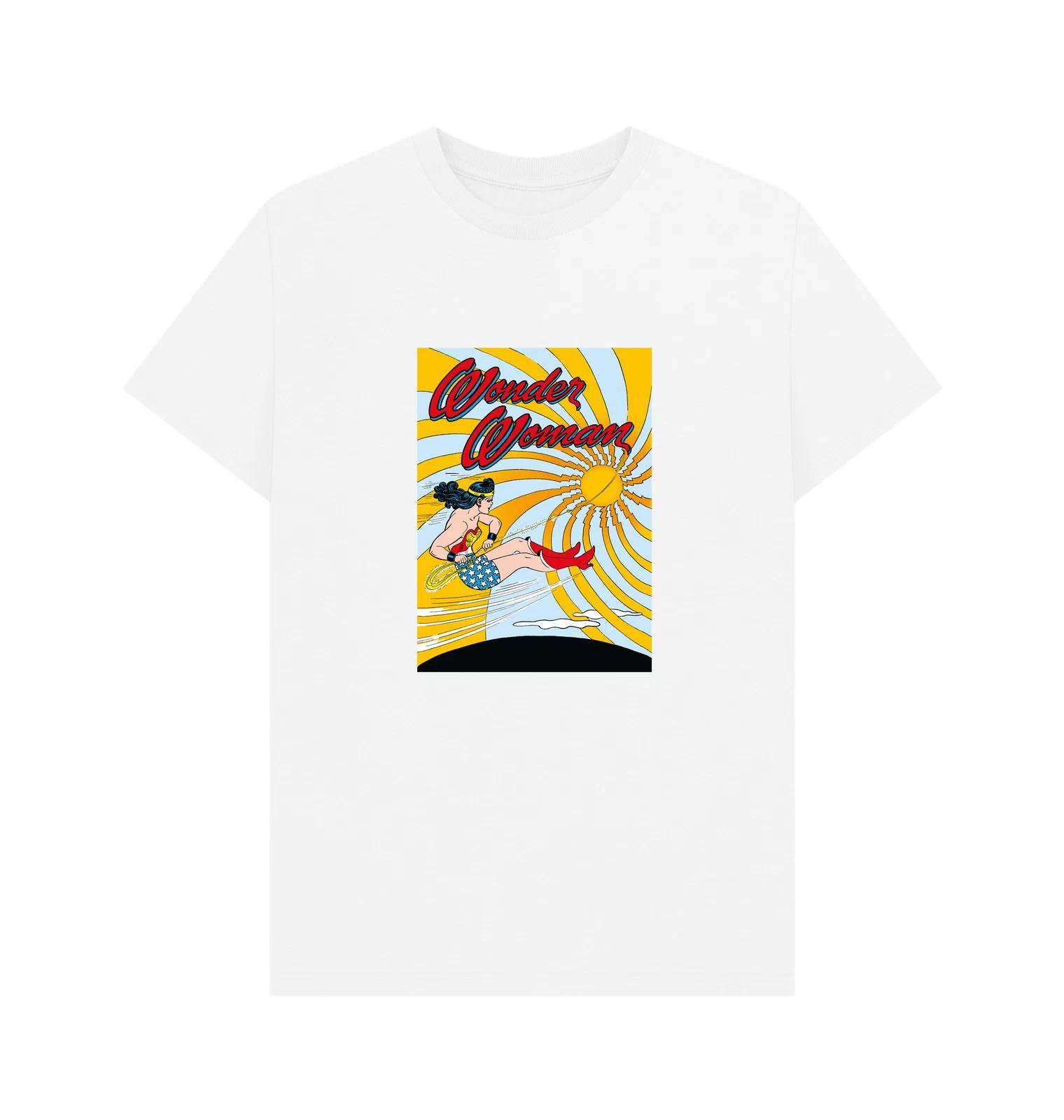 PREMIUM OFFICIAL Wonder Woman Wonder Woman Flying White T-Shirt S