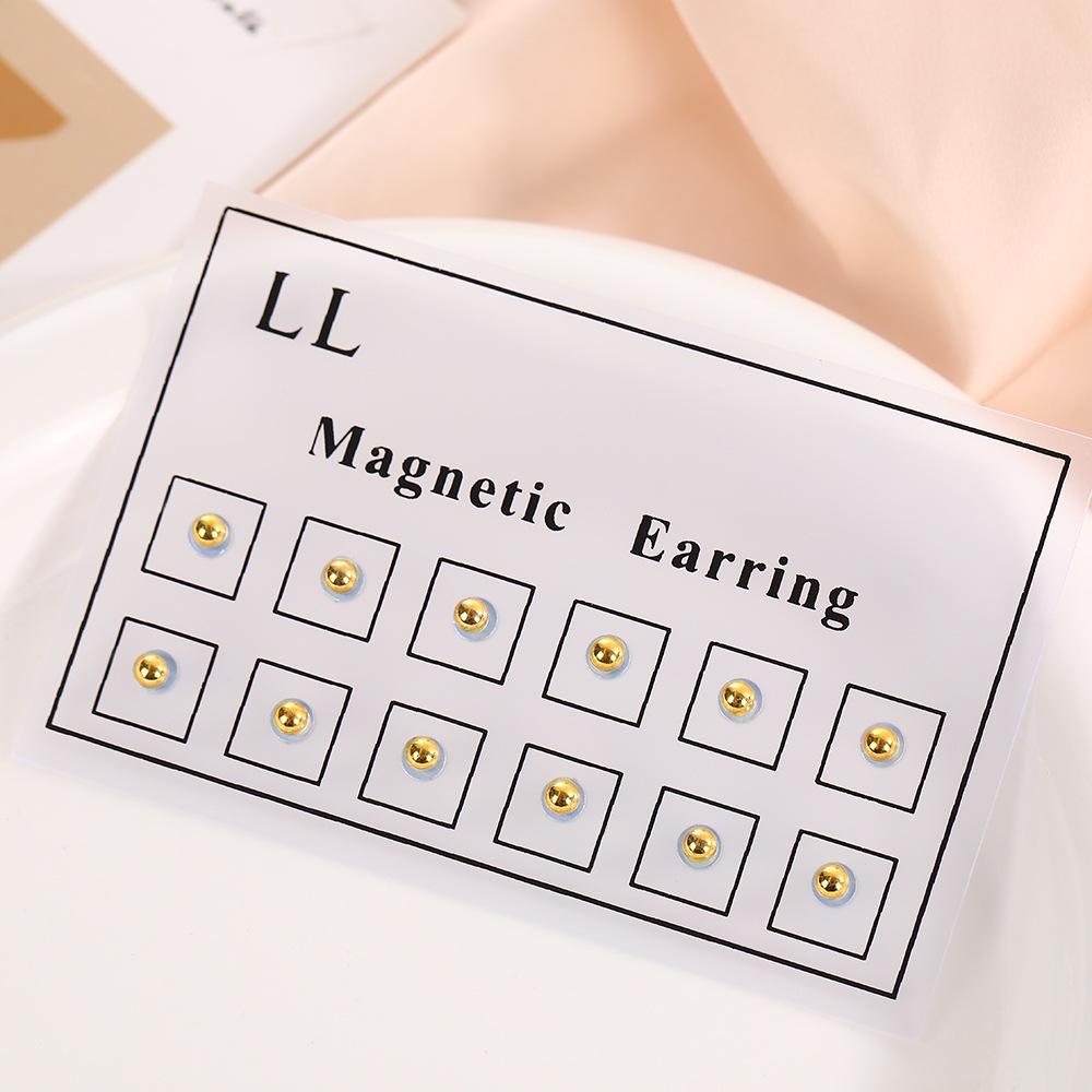 Colored Mini Magnetic Clip-on Earrings and No-Piercing Magnetic Nose Studs