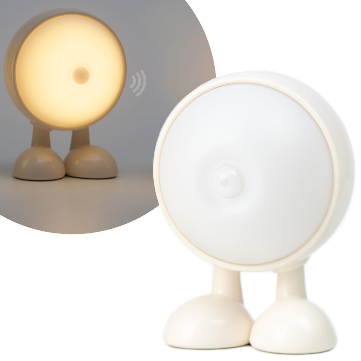 

MonoMe Motion Sensor Warm USB Human Sensor (Monomi) Light, Indoor, Rechargeable, Tabletop, LED, Bright, White, Compact, Stylish, Type-C, Magnetic, білий