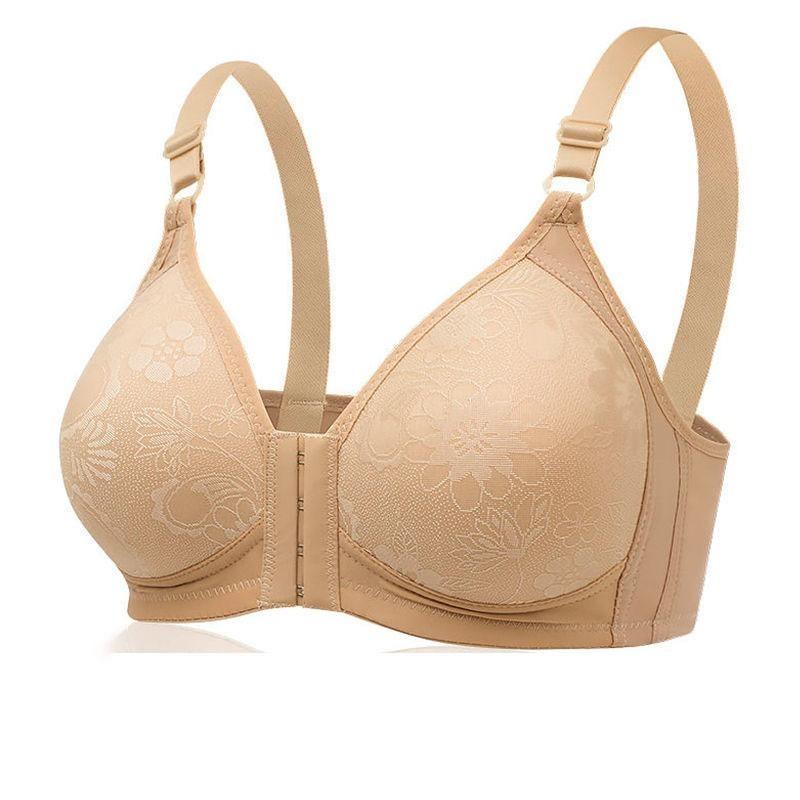 Large Size Sexy Thin Breathable Bra Women's Jacquard Under Wear Bra Front Buckle Bra