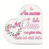 1pc German Heart-Shaped Acrylic Sign - Romantic Rose & Butterfly Design, Ideal for Home, Farmhouse Living Room, or Grandmother'S Gift 