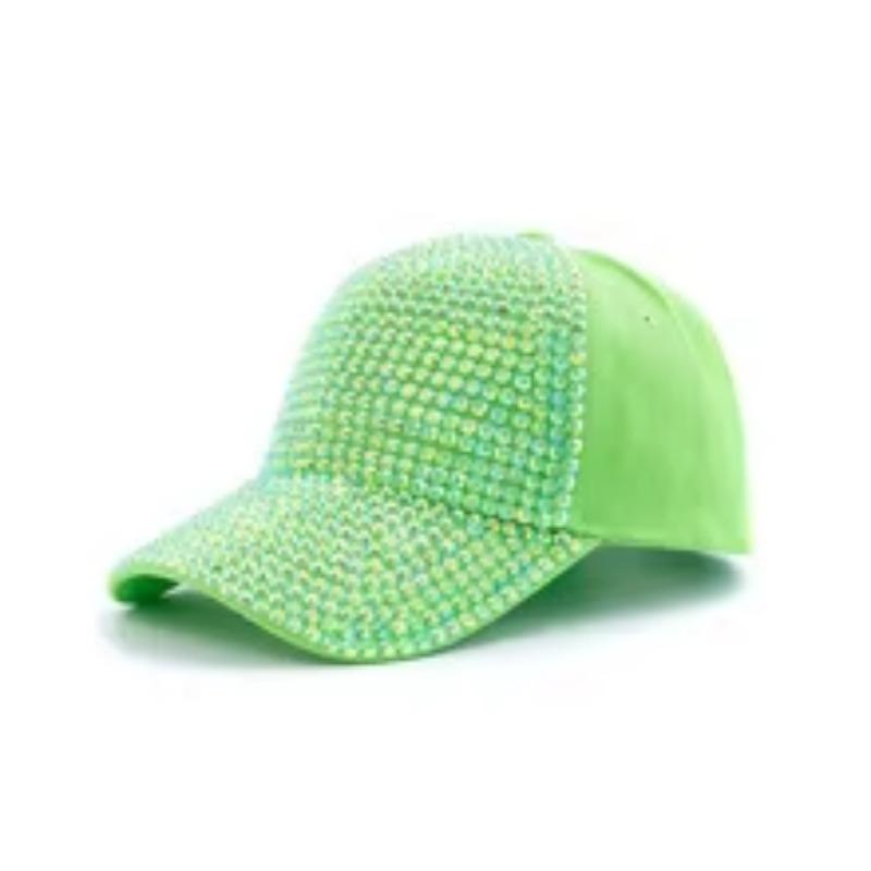 New Fashion Women Diamond Inlay Cap Spring Summer Hip Hop Kpop Dance Baseball Caps Simple Plain Party Street Hat